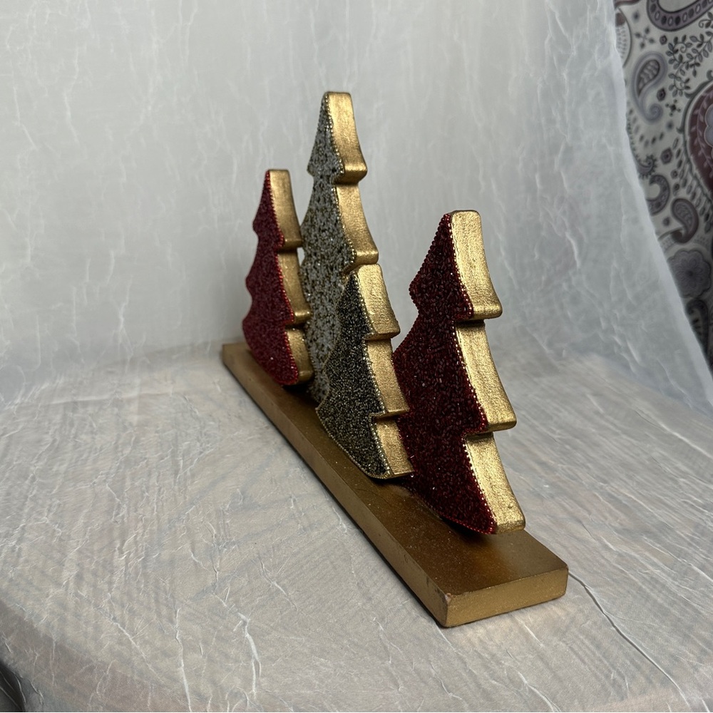 Tribal Design Beaded Christmas Trees Seasonal Holiday Home Decor Table Accent - Picture 11 of 15